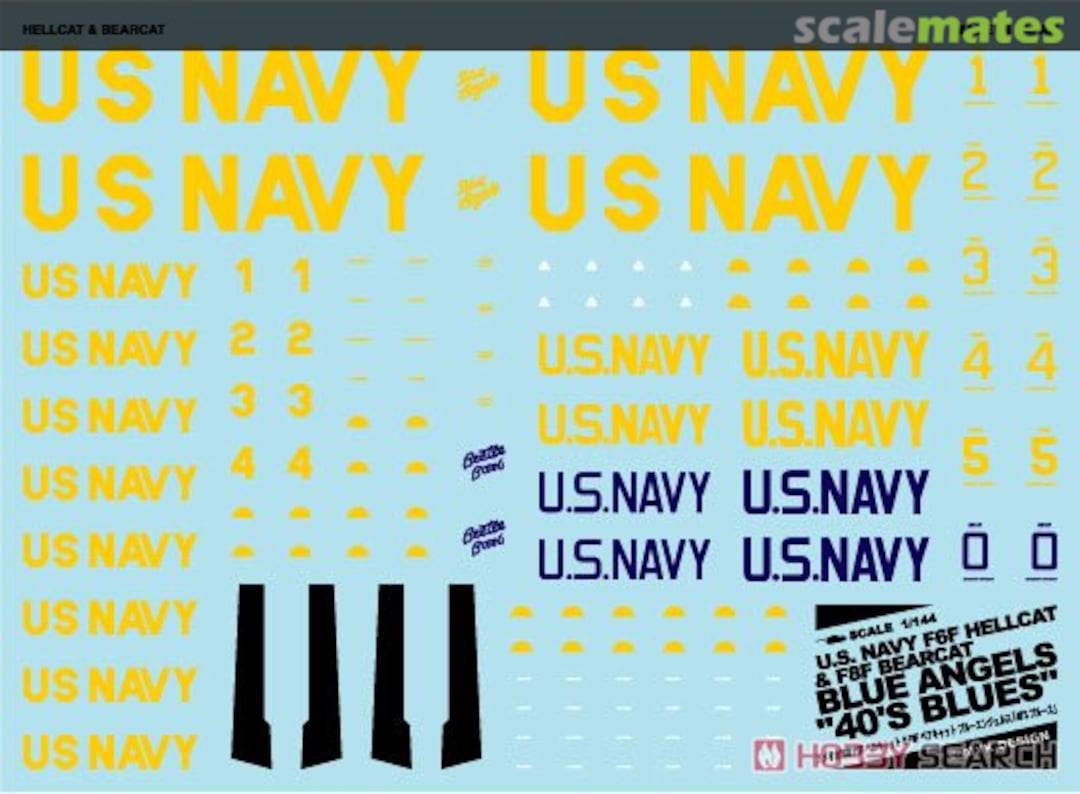 Boxart US Navy F6F Hellcat & F8F Paircat Blue Angels "40'S Blues" A-554 MYK Design