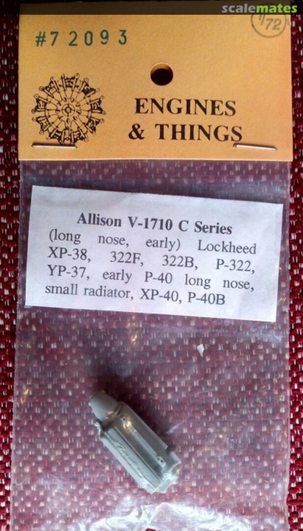 Boxart Allison V-1710 C series 72093 Engines & Things Boxart Allison V-1710 C series 72093 Engines & Things