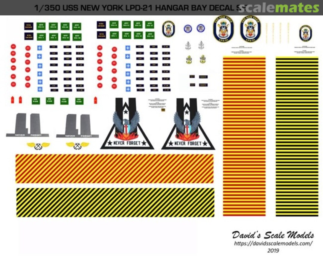 Boxart USS New York LPD-21 Hangar Bay Decal Set LPD-21-HB-350 David's Scale Models Boxart USS New York LPD-21 Hangar Bay Decal Set LPD-21-HB-350 David's Scale Models