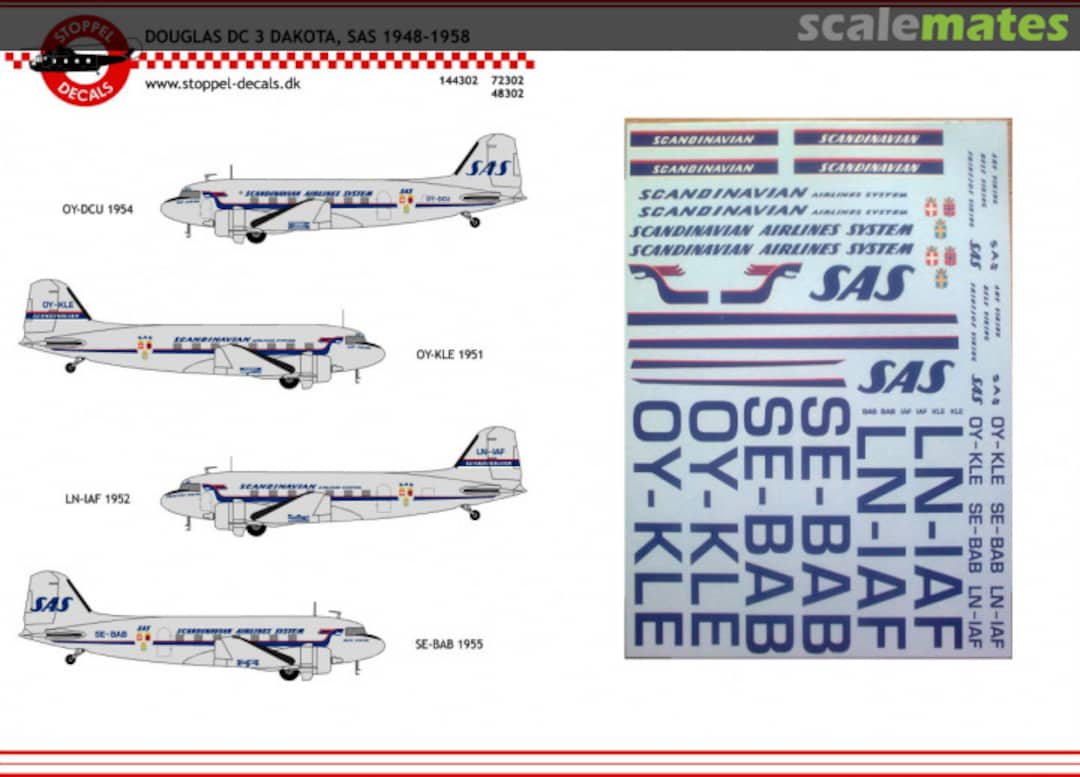 Boxart Douglas DC 3 Dakota, SAS 048302 Stoppel Decals Boxart Douglas DC 3 Dakota, SAS 048302 Stoppel Decals