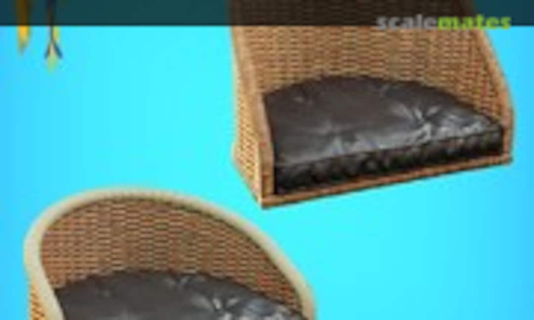 1:72 British Wicker Seat Full Back - Short and Tall No Leather Pad (GasPatch Models 22-72257) 22-72257