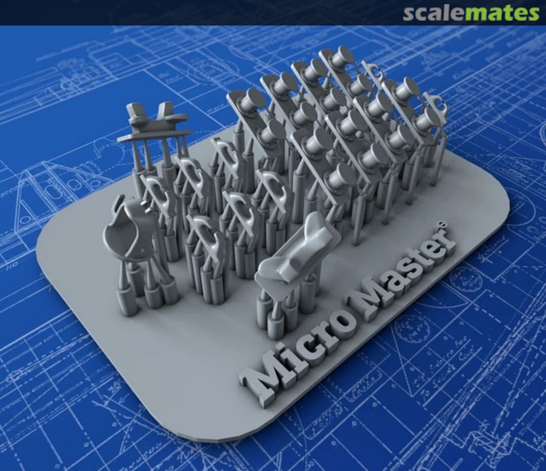 Boxart Bollard & Fairlead Set MM0809P Micro Master Boxart Bollard & Fairlead Set MM0809P Micro Master