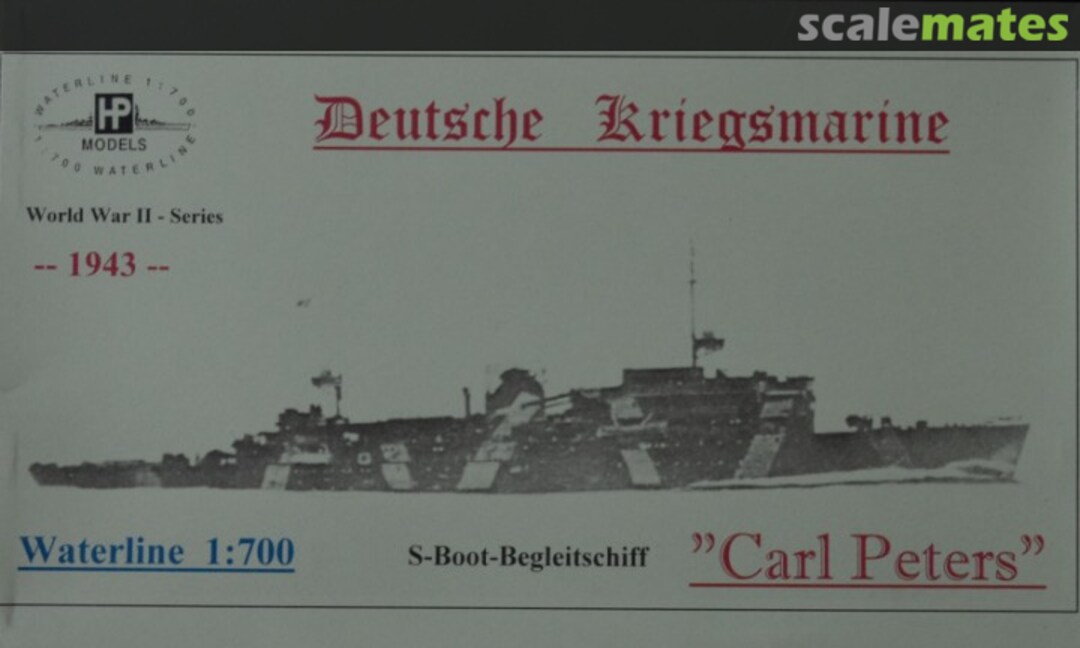 Boxart S-Boot Begleitschiff "Carl Peters" WW II-WL-G- HP-Models Boxart S-Boot Begleitschiff "Carl Peters" WW II-WL-G- HP-Models