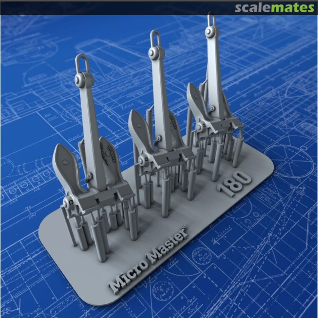Boxart Byers Stockless 180cwt Anchors MM0522P Micro Master
