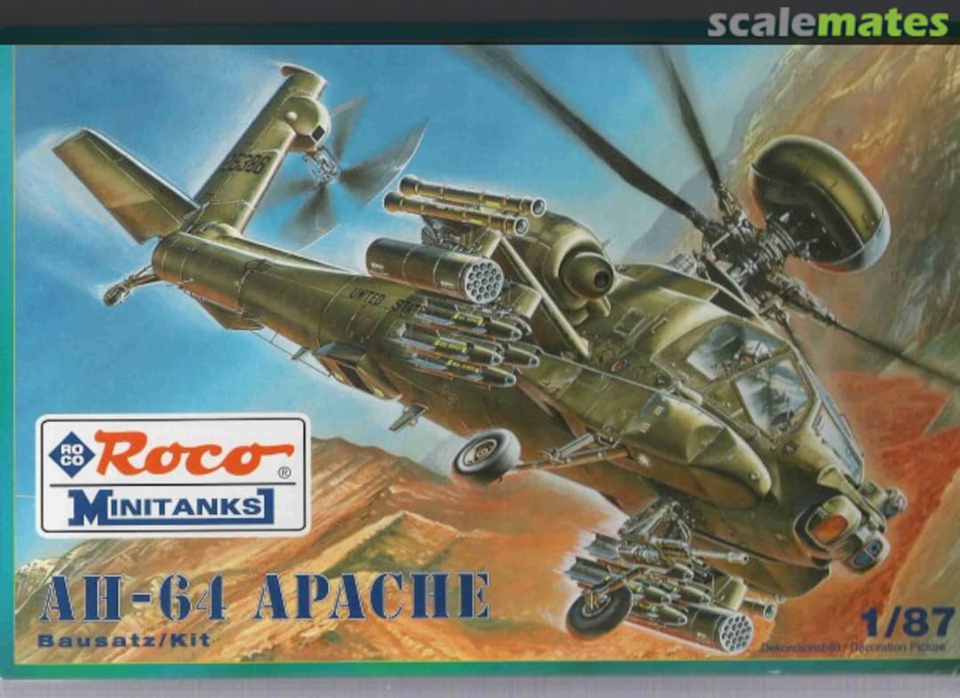 Boxart AH-64 Apache 718 Roco Minitanks Boxart AH-64 Apache 718 Roco Minitanks