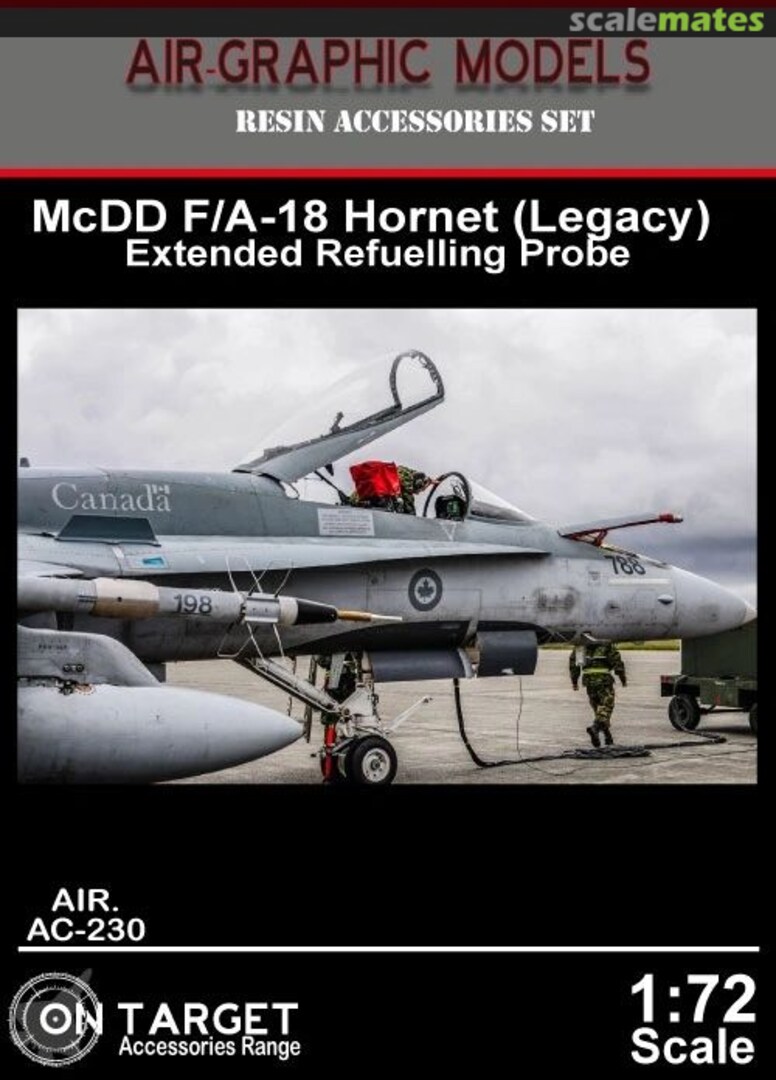 Boxart McDD F/A-18A & B Hornet (Legacy) Extended Refuelling Probe AC-230 Air-Graphics Models Boxart McDD F/A-18A & B Hornet (Legacy) Extended Refuelling Probe AC-230 Air-Graphics Models