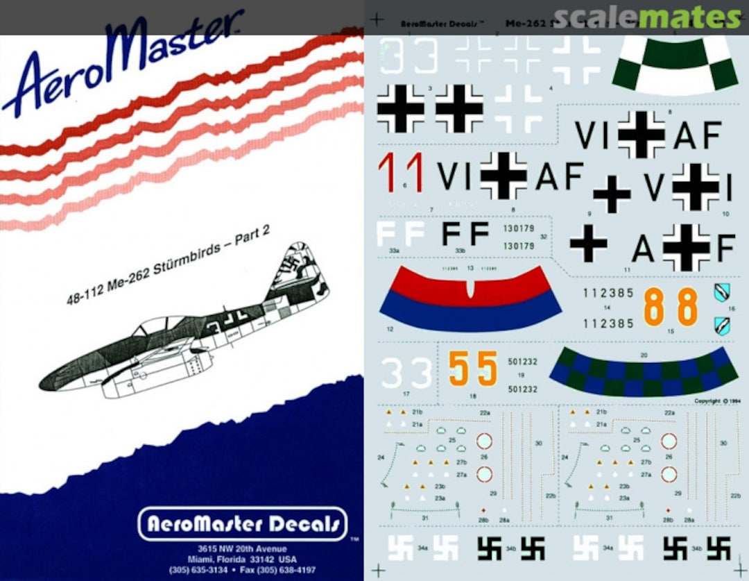 Boxart Me 262 Stürmbirds - Part 2 48-112 AeroMaster Boxart Me 262 Stürmbirds - Part 2 48-112 AeroMaster