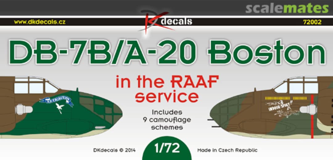 Boxart DB-7B / A-20 Boston 72002 DK Decals