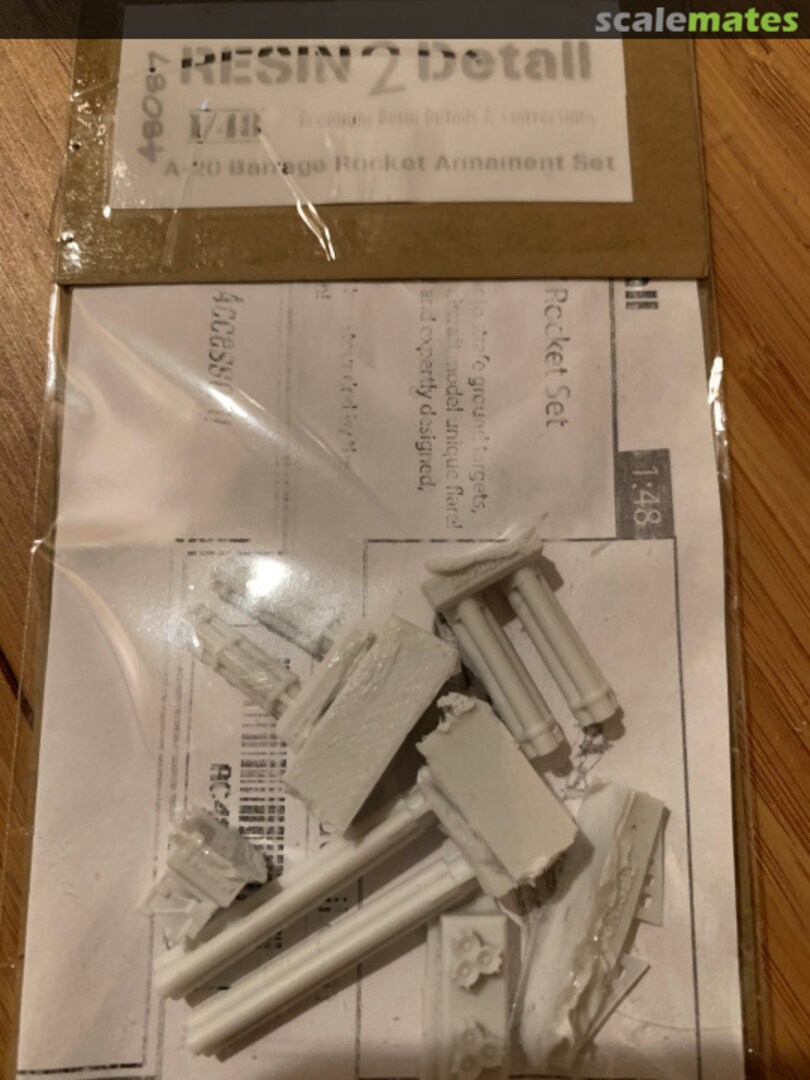 Boxart A-20 Barrage Rocket Armament Set 48087 RESIN2detail Boxart A-20 Barrage Rocket Armament Set 48087 RESIN2detail