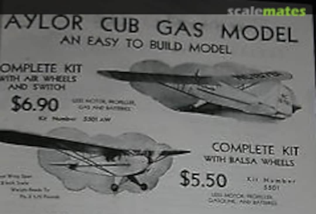Boxart Taylor Cub AA 5501 Peerless Model Airplane Company Boxart Taylor Cub AA 5501 Peerless Model Airplane Company