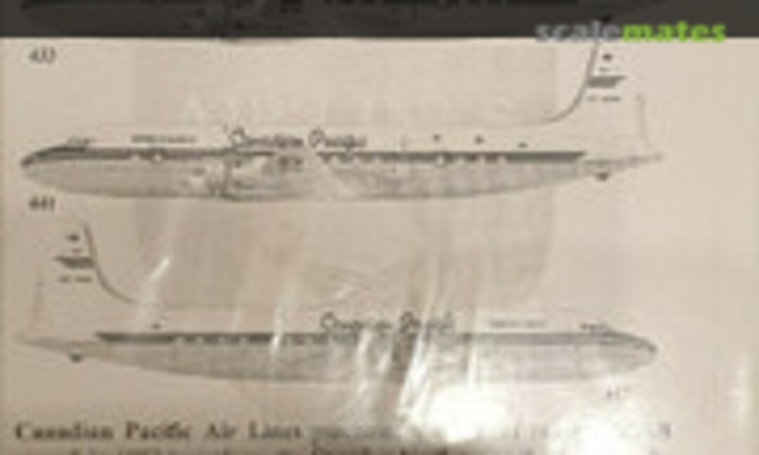 1:72 Canadian Pacific DC-6B Empress Colours (Whiskey Jack Decals 72-033) 72-033