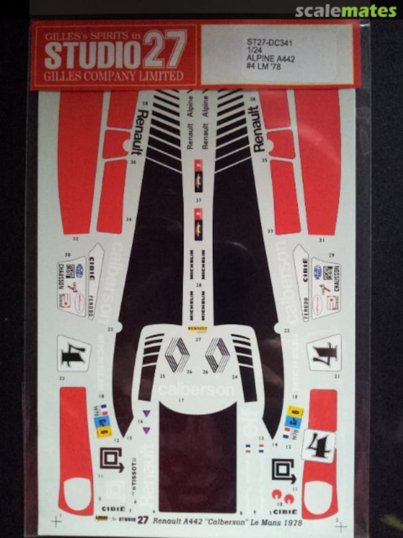 Boxart Alpine A442 #4 LM'78 St27-DC341 Studio27 Boxart Alpine A442 #4 LM'78 St27-DC341 Studio27