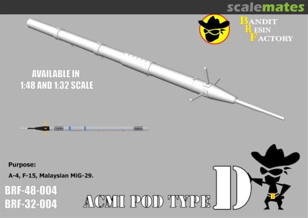 Boxart ACMI Pod Type D BRF-32-004 Bandit Resin Factory Boxart ACMI Pod Type D BRF-32-004 Bandit Resin Factory