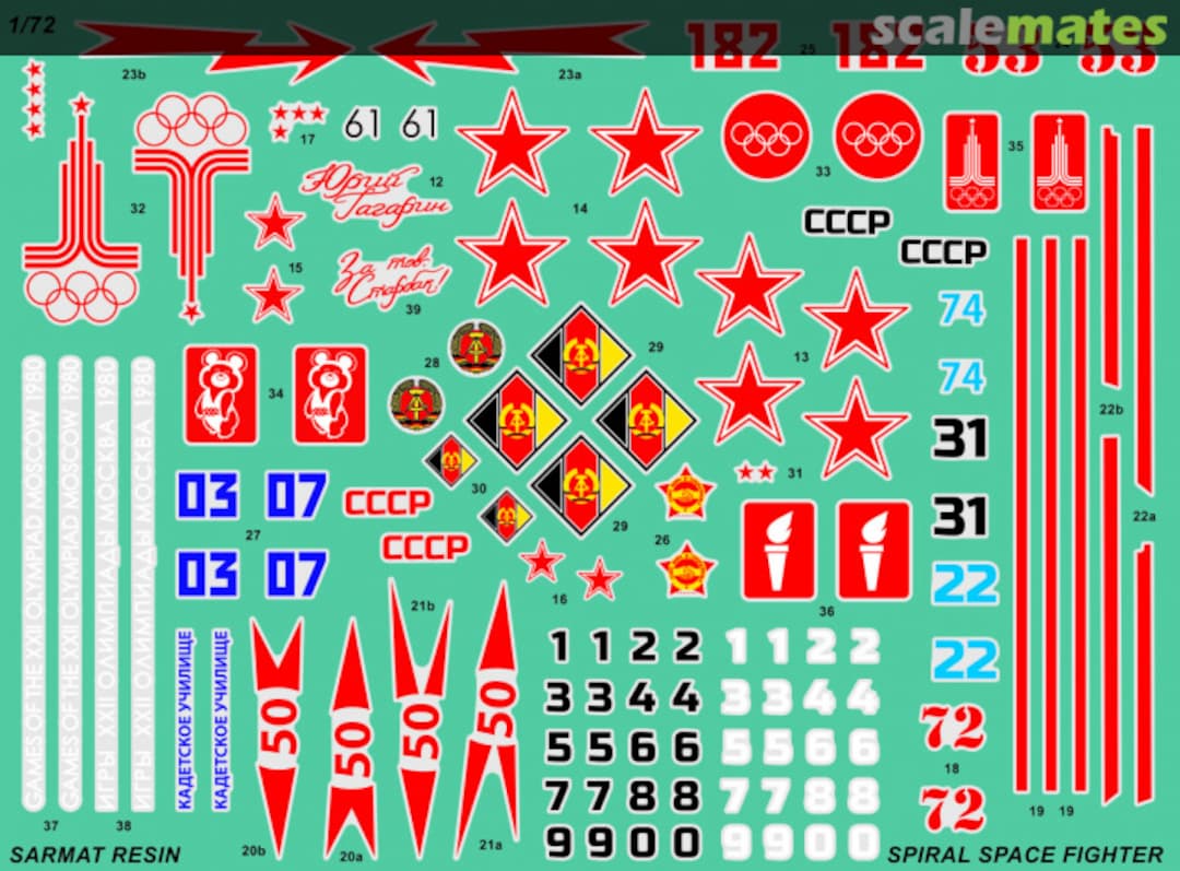 Contents Soviet space fighter "Spiral" SRa72002 Sarmat Resin Contents Soviet space fighter "Spiral" SRa72002 Sarmat Resin