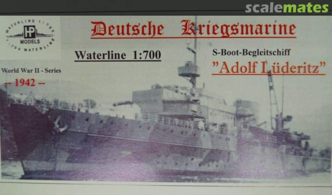 Boxart S-Boot Begleitschiff "Adolf Lüderitz" WW II-WL-G- HP-Models Boxart S-Boot Begleitschiff "Adolf Lüderitz" WW II-WL-G- HP-Models
