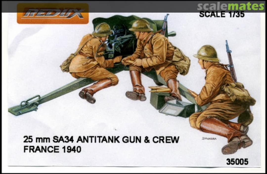 Boxart 25 mm SA34 Antitank gun & crew 35005 Redux Boxart 25 mm SA34 Antitank gun & crew 35005 Redux