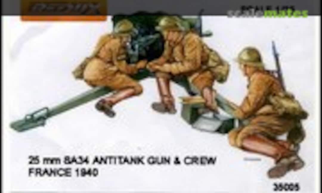 1:35 25 mm SA34 Antitank gun & crew (Redux 35005) 35005