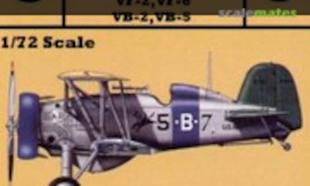1:72 USN F4B-4 Bi-Plane Part 1 (Yellow-Wings Decals 72-011)