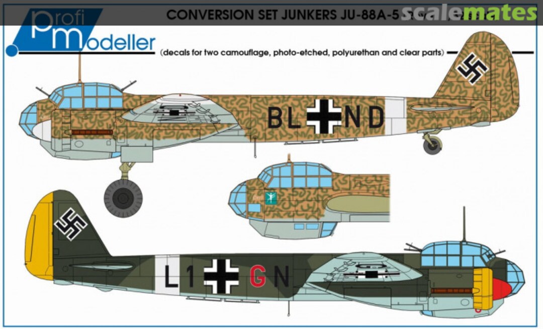 Boxart Ju-88A-5 Conversion set&decals (REV) 32177 Profimodeller Boxart Ju-88A-5 Conversion set&decals (REV) 32177 Profimodeller