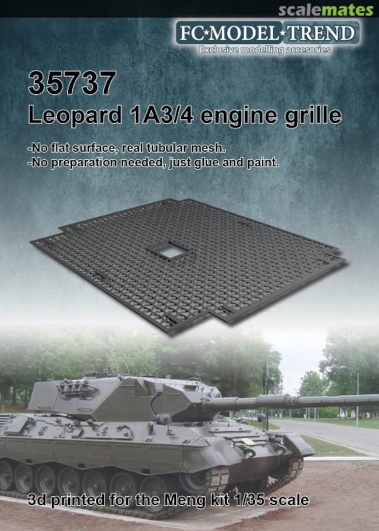 Boxart Leopard 1 engine grille 35737 FC Model Trend Boxart Leopard 1 engine grille 35737 FC Model Trend