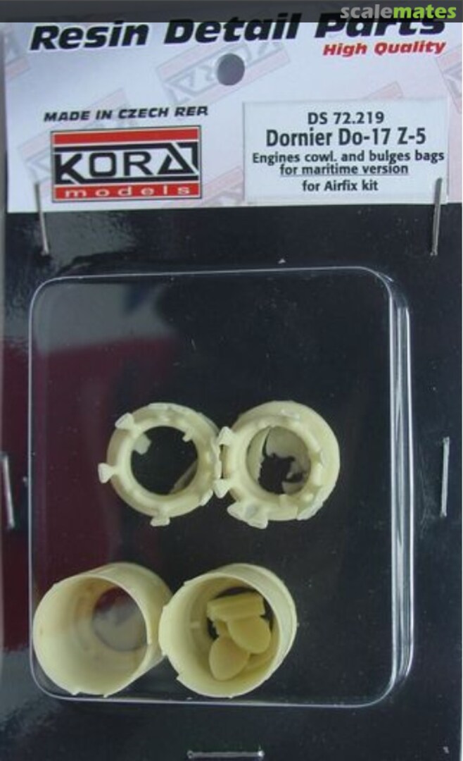 Boxart Dornier Do-17 Z-5 Engines cowl and bulges bags for maritime version DS 72.219 Kora Models