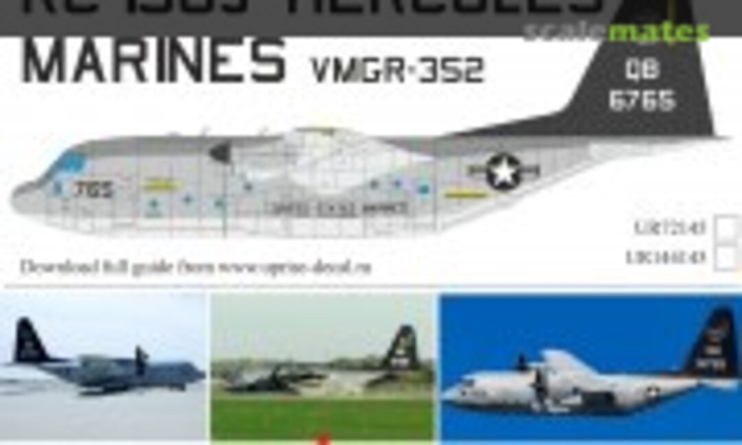 1:72 KC-130J Hercules Marines with stencils FFA-removable film (UpRise Decal UR72145) UR72145
