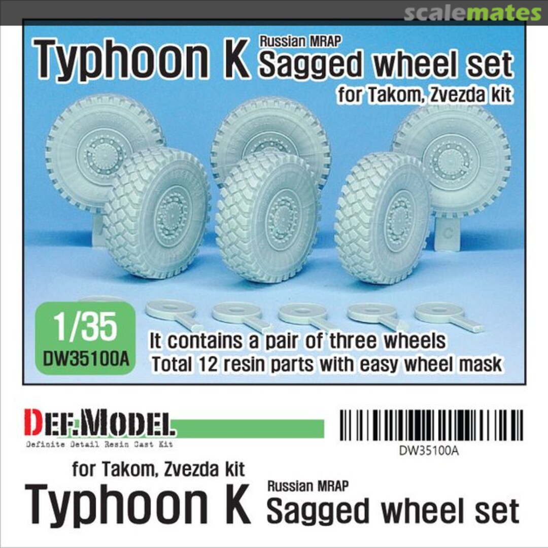 Boxart Russian 'Typhoon-K' Mrap Sagged Wheel set DW35100A Def.Model Boxart Russian 'Typhoon-K' Mrap Sagged Wheel set DW35100A Def.Model