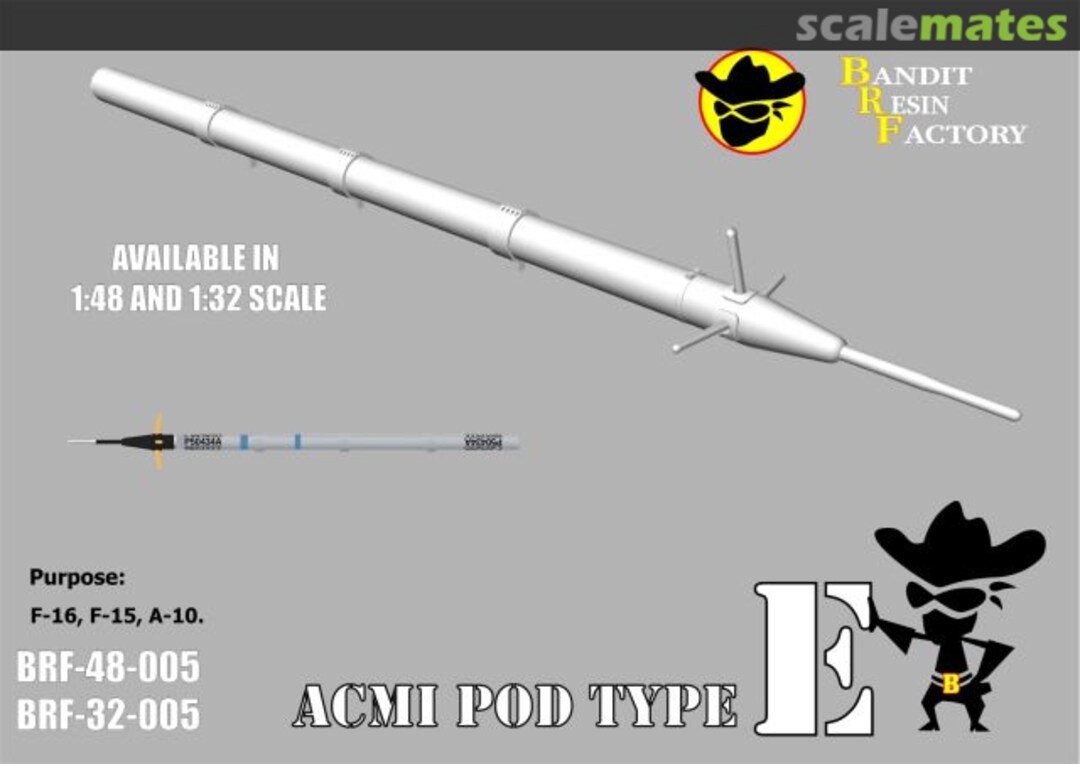 Boxart TCTS ACMI Pod AN/ASQ-T50 (V1) (Unballasted) BRF-32-005 Bandit Resin Factory Boxart TCTS ACMI Pod AN/ASQ-T50 (V1) (Unballasted) BRF-32-005 Bandit Resin Factory