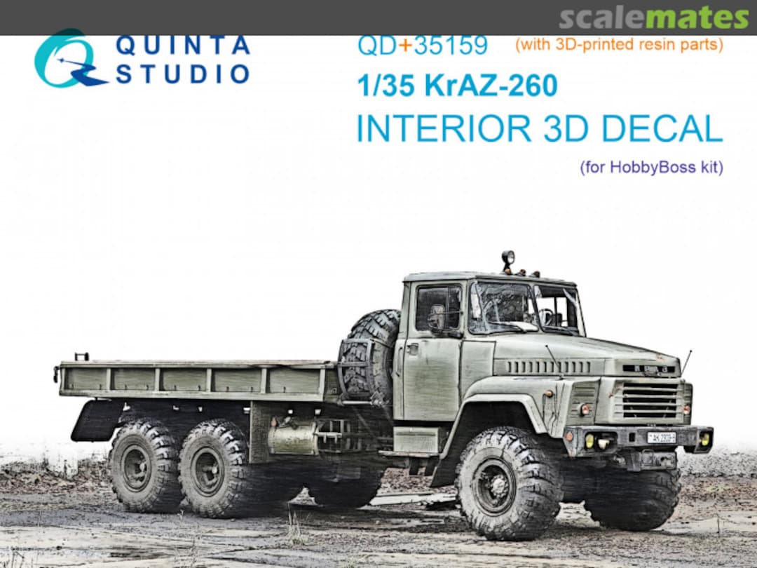 Boxart KrAZ-260 interior 3D decals (with 3D-printed resin parts) QD+35159 Quinta Studio