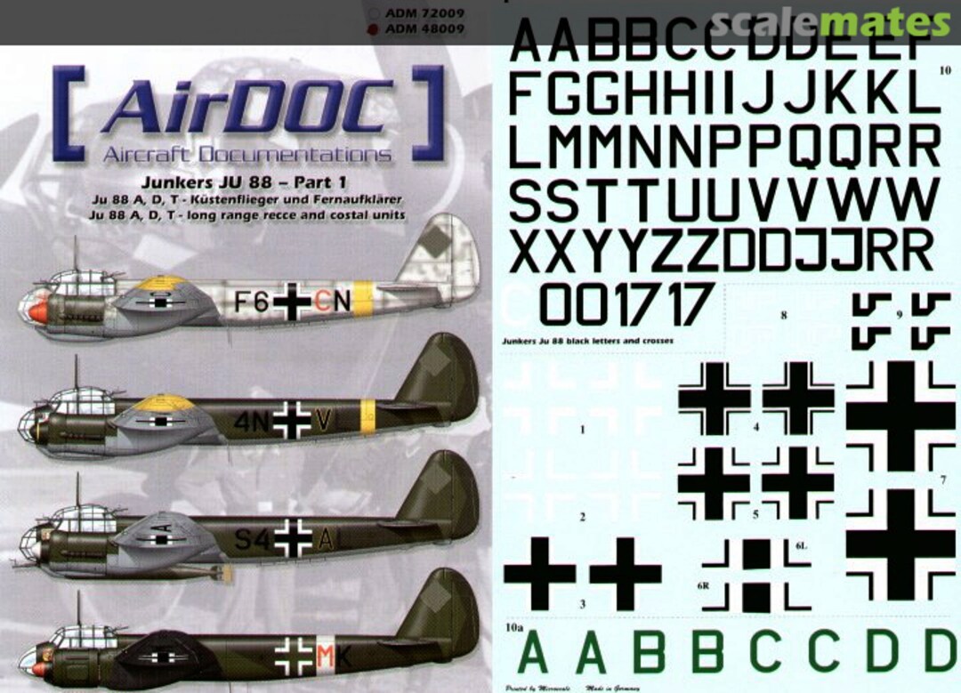 Boxart Junkers Ju 88 - Part 1 ADM48009 AirDOC Boxart Junkers Ju 88 - Part 1 ADM48009 AirDOC