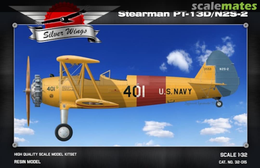 Boxart Stearman PT-13D / N2S-2 32-015 Silver Wings