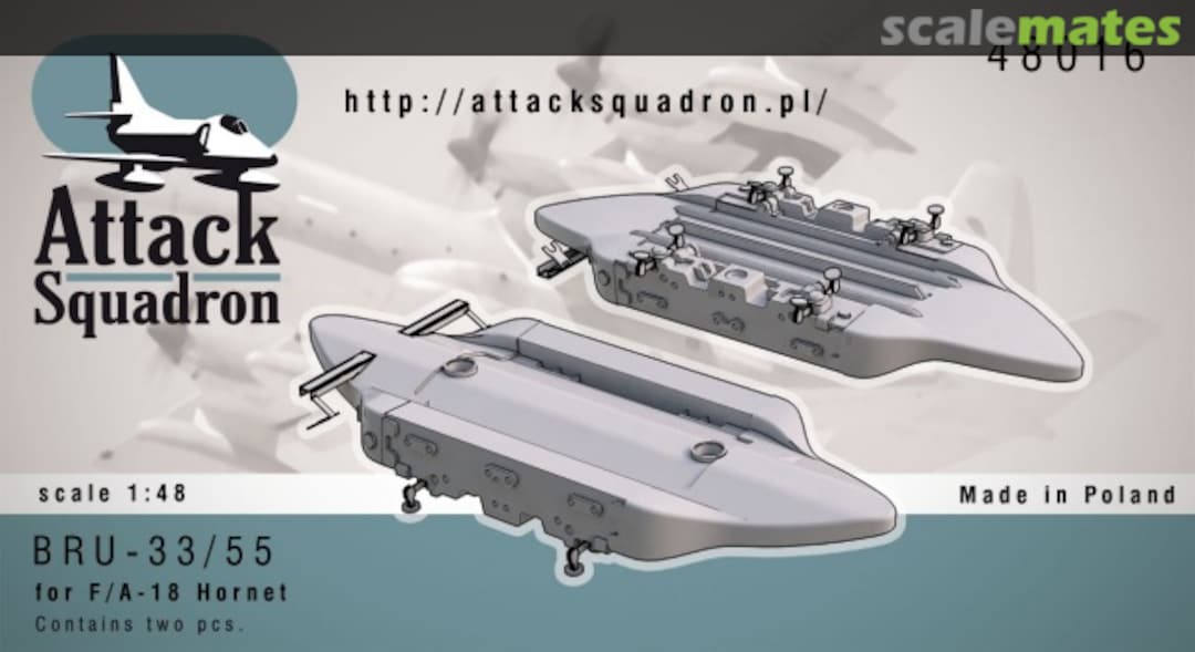 Boxart BRU-33/55 canted Vertical Ejector Rack (cVER) 48016 Attack Squadron Boxart BRU-33/55 canted Vertical Ejector Rack (cVER) 48016 Attack Squadron