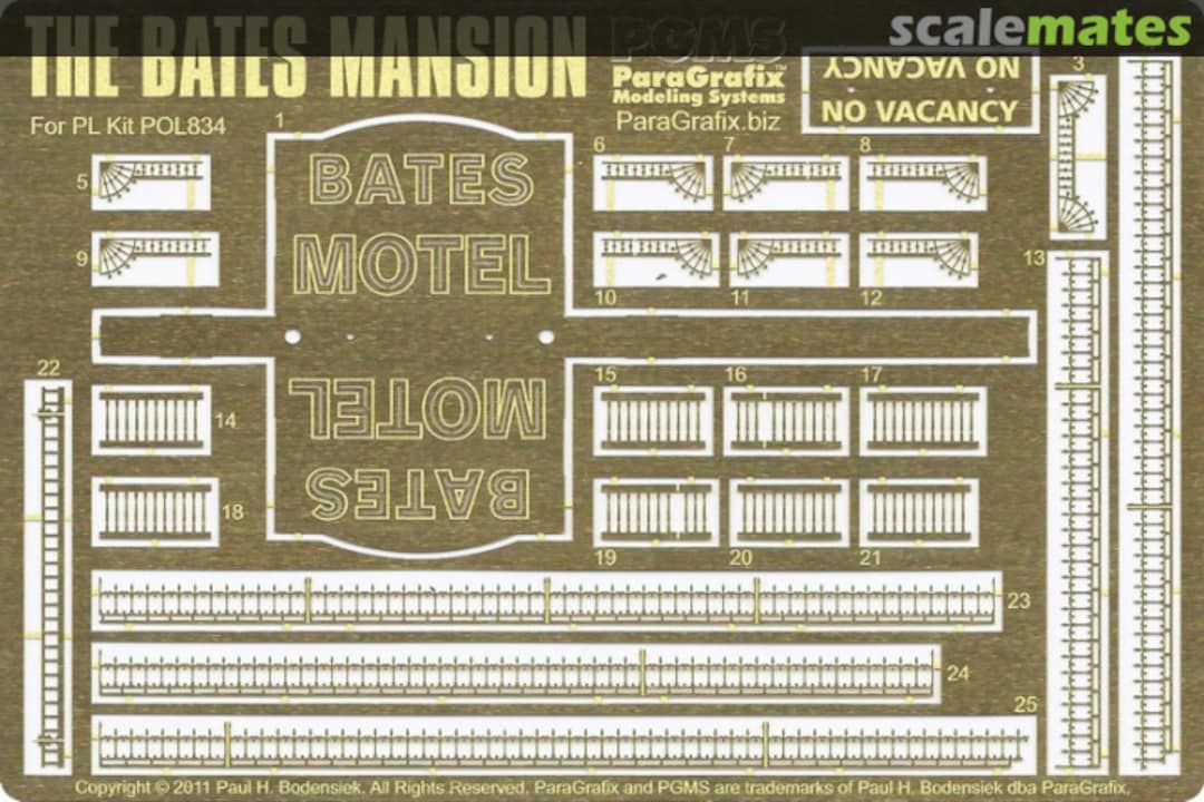 Boxart Bates Mansion Photo-Etch Set PGX190 ParaGrafix Modeling Systems Boxart Bates Mansion Photo-Etch Set PGX190 ParaGrafix Modeling Systems