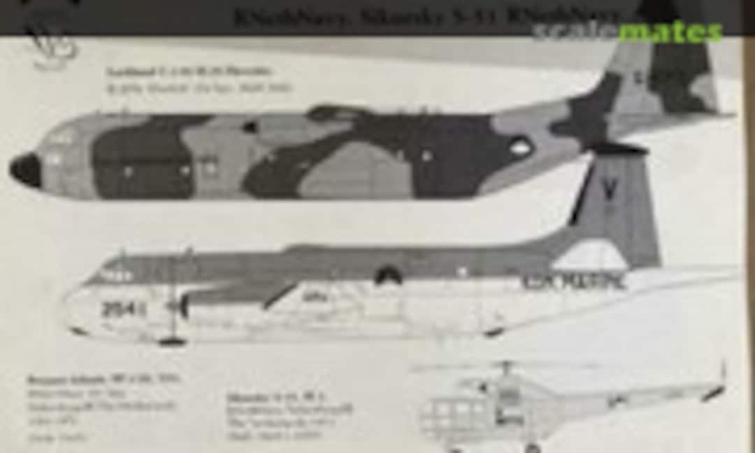 1:72 Lockheed C-130 Hercules, Breguet Atlantic SP-13A, Sikorsky S-51 (Dutch Decal DD72025) DD72025