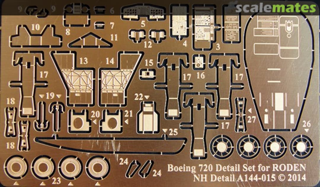 Boxart Boeing 720 Detail Set for Roden A144-015 NH Detail Boxart Boeing 720 Detail Set for Roden A144-015 NH Detail