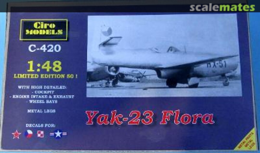 Boxart Yak-23 Flora C-420 Ciro Models Boxart Yak-23 Flora C-420 Ciro Models