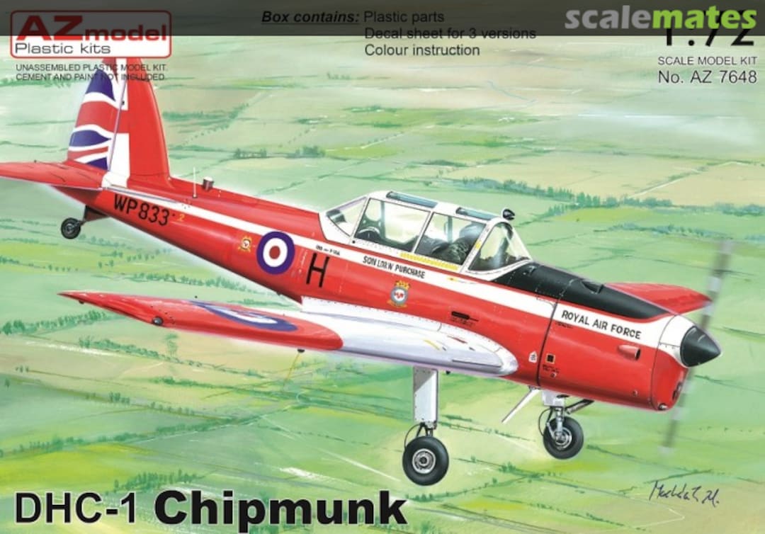 Boxart DHC-1 Chipmunk AZ 7650 AZmodel Boxart DHC-1 Chipmunk AZ 7650 AZmodel