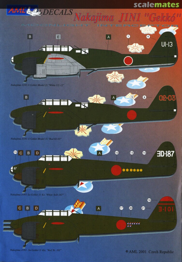 Boxart Nakajima J1N1 Gekko 72012 AML Boxart Nakajima J1N1 Gekko 72012 AML