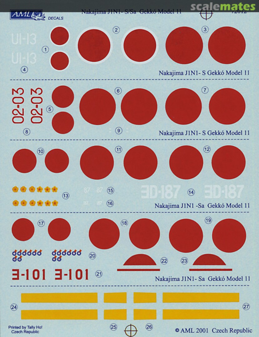 Contents Nakajima J1N1 Gekko 72012 AML Contents Nakajima J1N1 Gekko 72012 AML