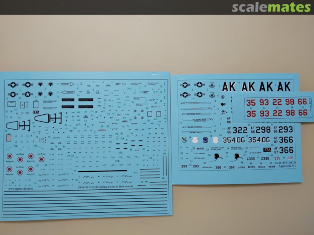 Contents F-16C/D Fighting Falcon - Aggressors Pt.1 UR48188 UpRise Decal Contents F-16C/D Fighting Falcon - Aggressors Pt.1 UR48188 UpRise Decal