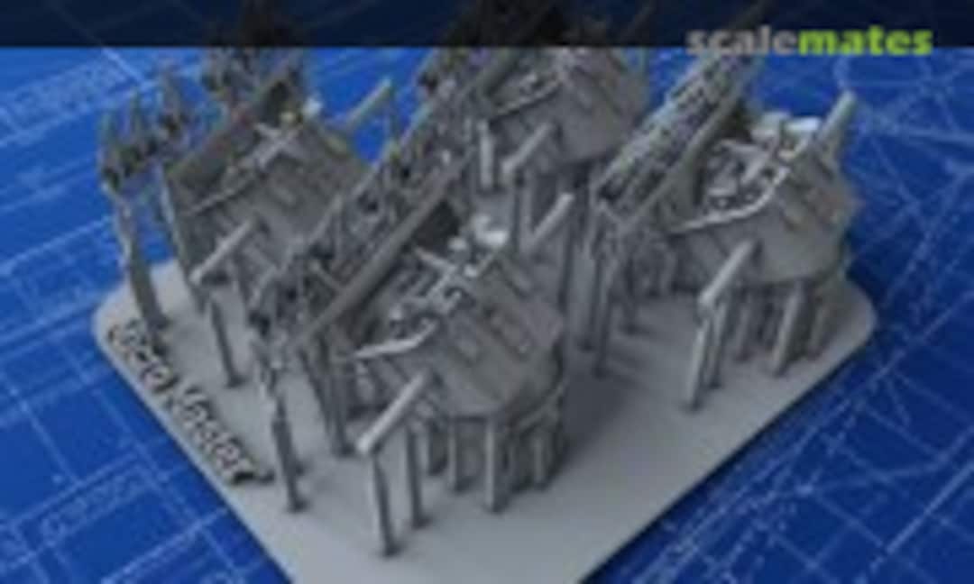 1:350 Royal Navy HACS Mk.I with Type 285 Radar x 4 (Micro Master MM0644P) MM0644P