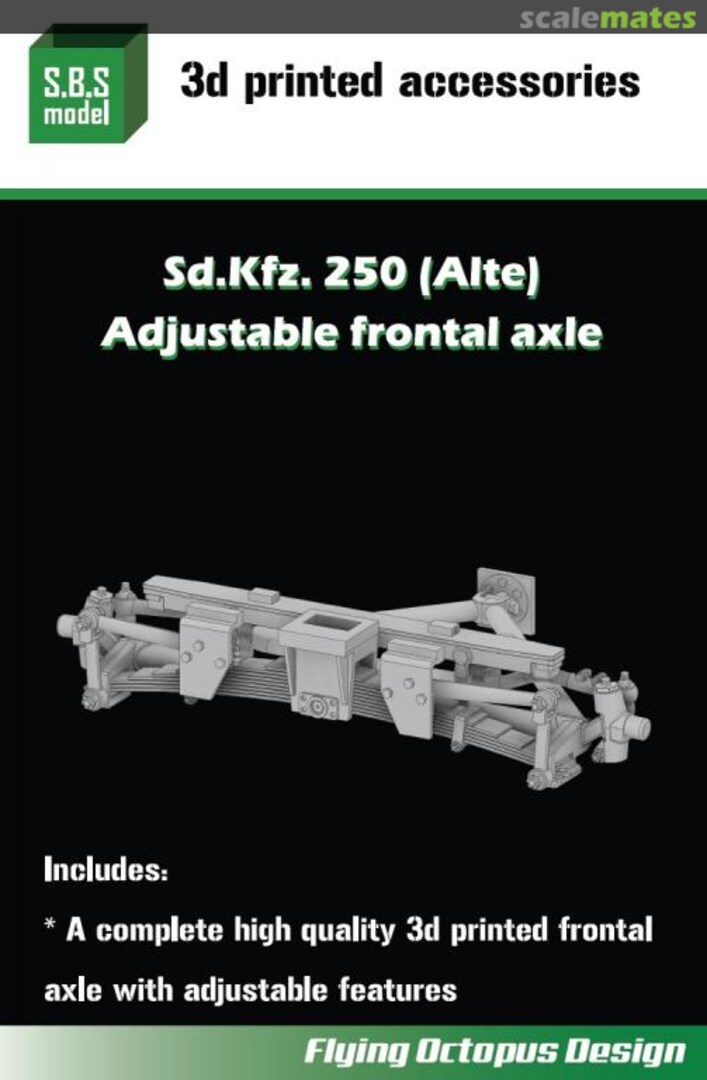 Boxart Sd.Kfz.250 (Alte) Adjustable frontal axle SBS-3D039 SBS Model Boxart Sd.Kfz.250 (Alte) Adjustable frontal axle SBS-3D039 SBS Model