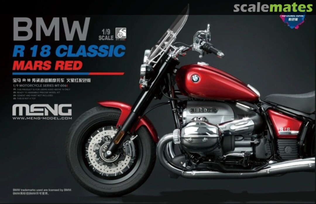 Boxart BMW R 18 Classic, Mars Red MT-006t Meng Model