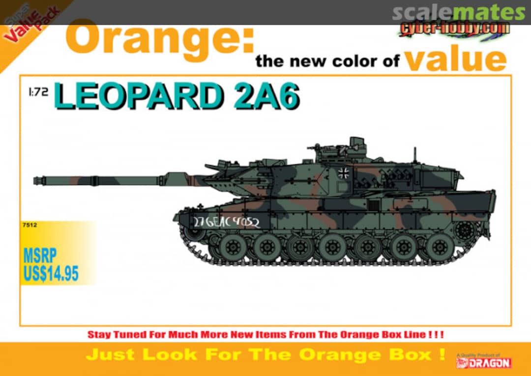 Boxart Leopard 2A6 (Orange) 7512 Cyber Hobby Boxart Leopard 2A6 (Orange) 7512 Cyber Hobby