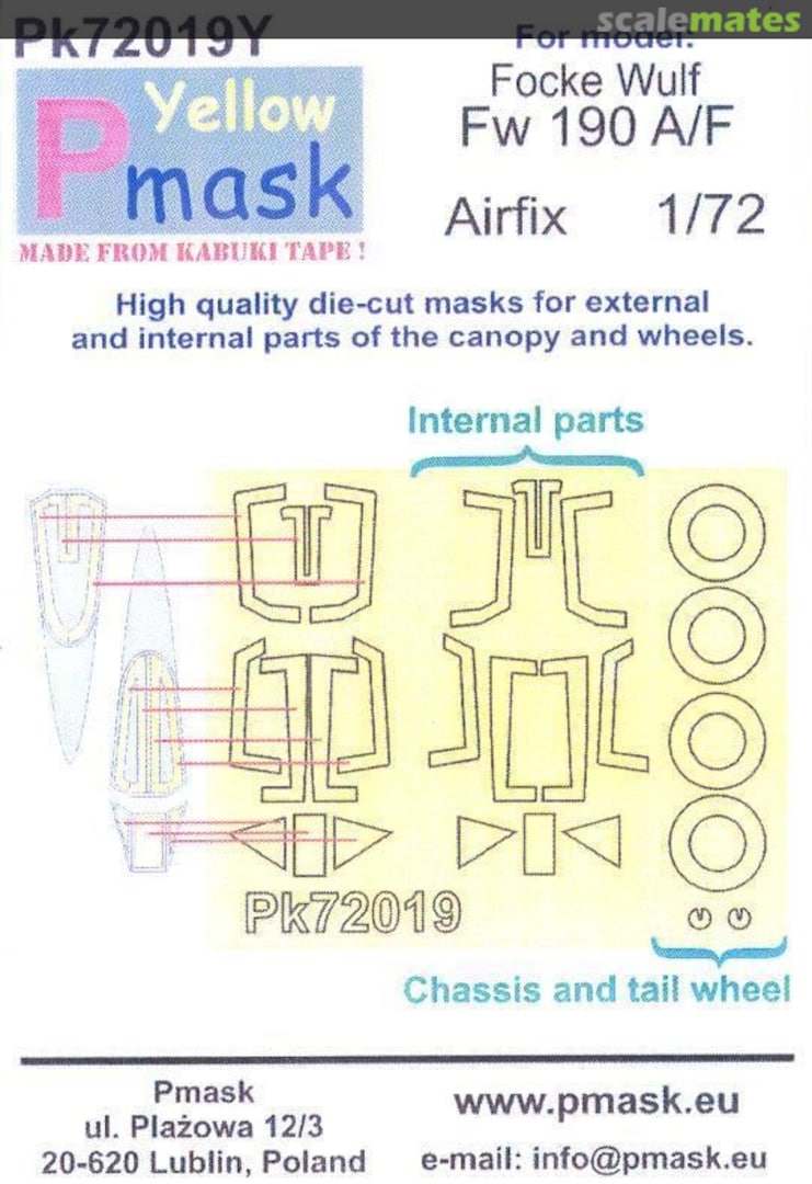 Boxart Focke Wulf Fw 190 A/F PK72019 Pmask