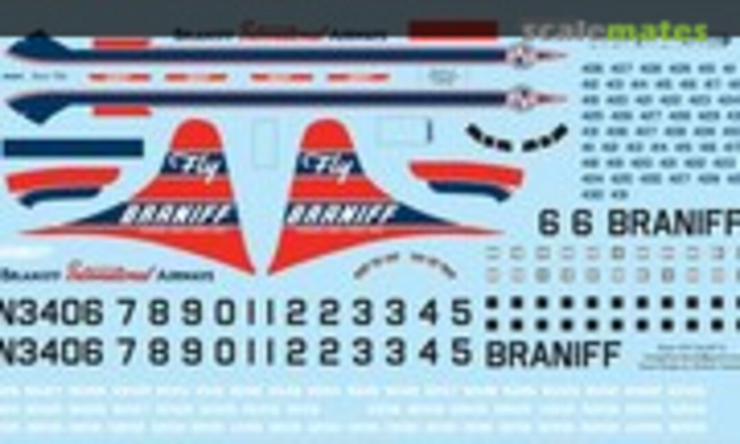 1:144 CV-340 Braniff (Delivery) (Vintage Flyer Decals VFD144-097) VFD144-097