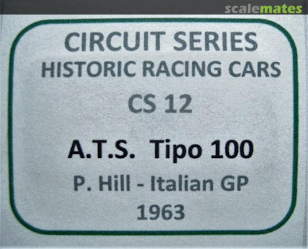 Boxart A.T.S. Tipo 100 CS12 Motorkits Boxart A.T.S. Tipo 100 CS12 Motorkits