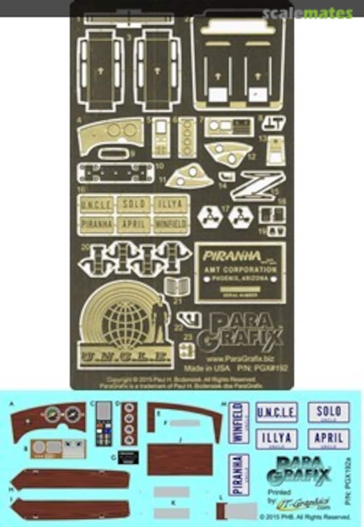 Boxart Piranha Super Spy Car Detail Set PGX192 ParaGrafix Modeling Systems Boxart Piranha Super Spy Car Detail Set PGX192 ParaGrafix Modeling Systems