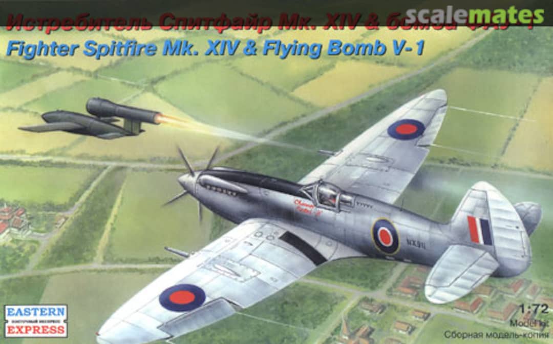 Boxart Fighter Spitfire Mk.XIV & Flying Bomb V-1 72263 Eastern Express