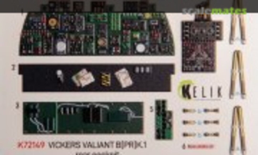 1:72 Vickers Valiant B(PR)K.1 Rear Cockpit interior 3D decals (Kelik K72149) K72149